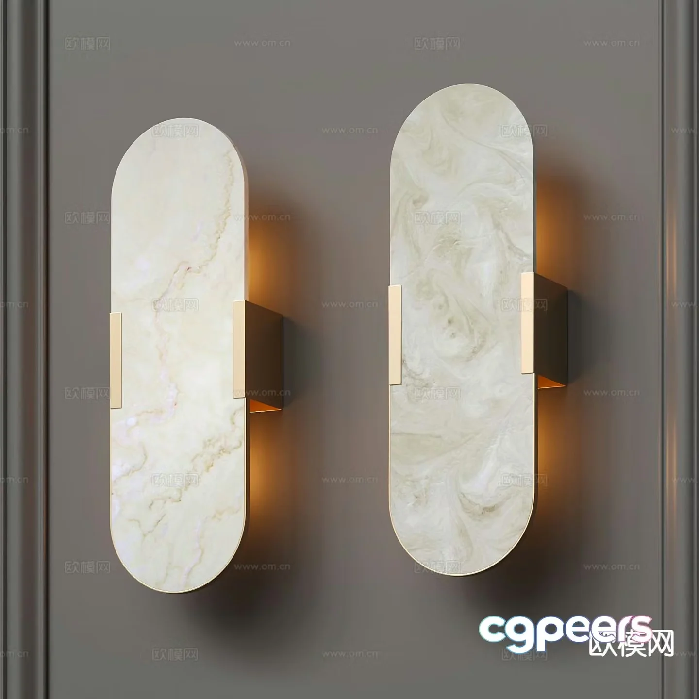 Light luxury wall lamp marble wall lamp 3D model