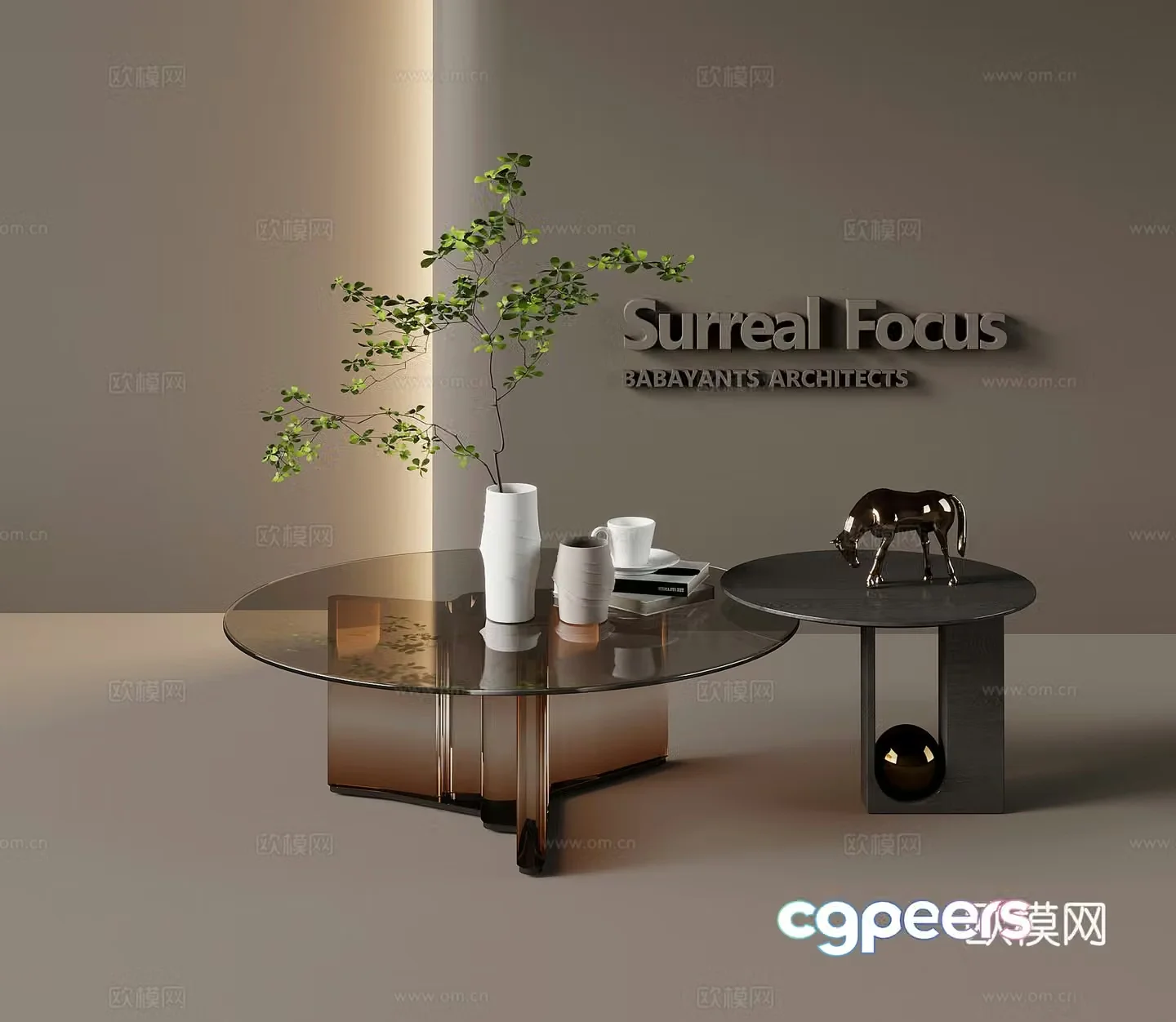 Coffee table Modern simple coffee table Spliced â€‹â€‹coffee table Combination coffee table 3D model