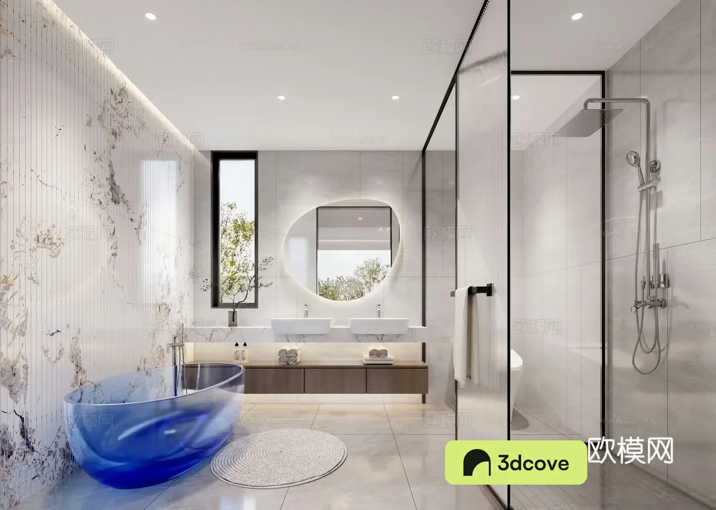 Modern villa bathroom