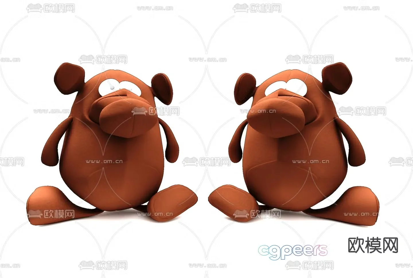 Doll plush toy 3d model