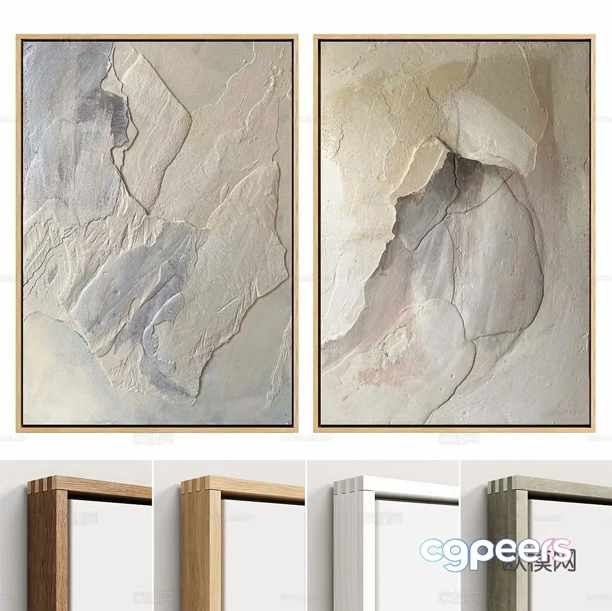 New Chinese style decorative painting 3D model