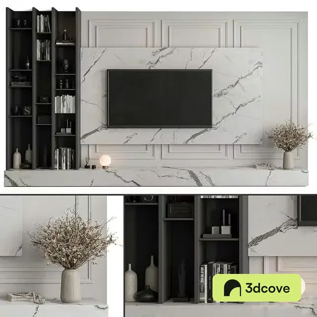 TV Wall Stone and Plaster – Set 58