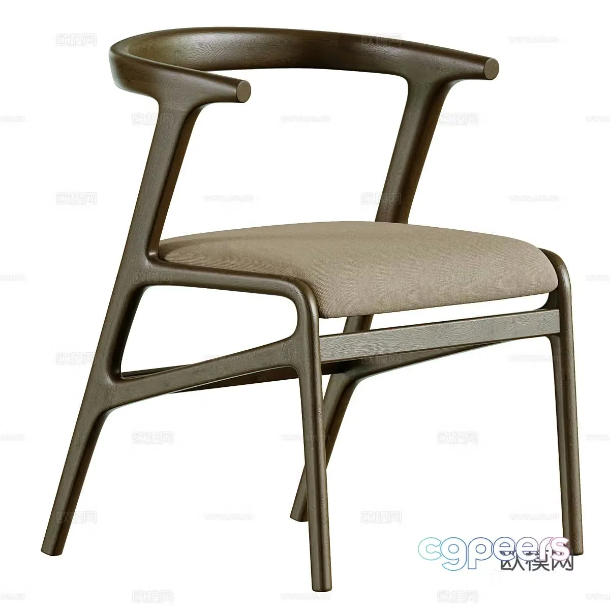 New Chinese wooden chair 3d model