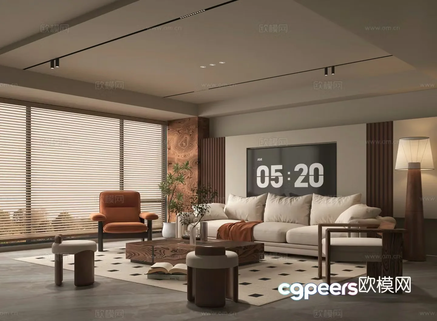 Modern living room 3d model