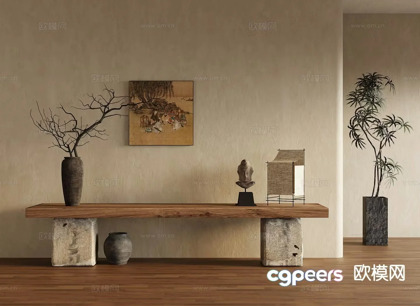 Wabi-Sabi Wind View Deck Entrance Deck 3D model