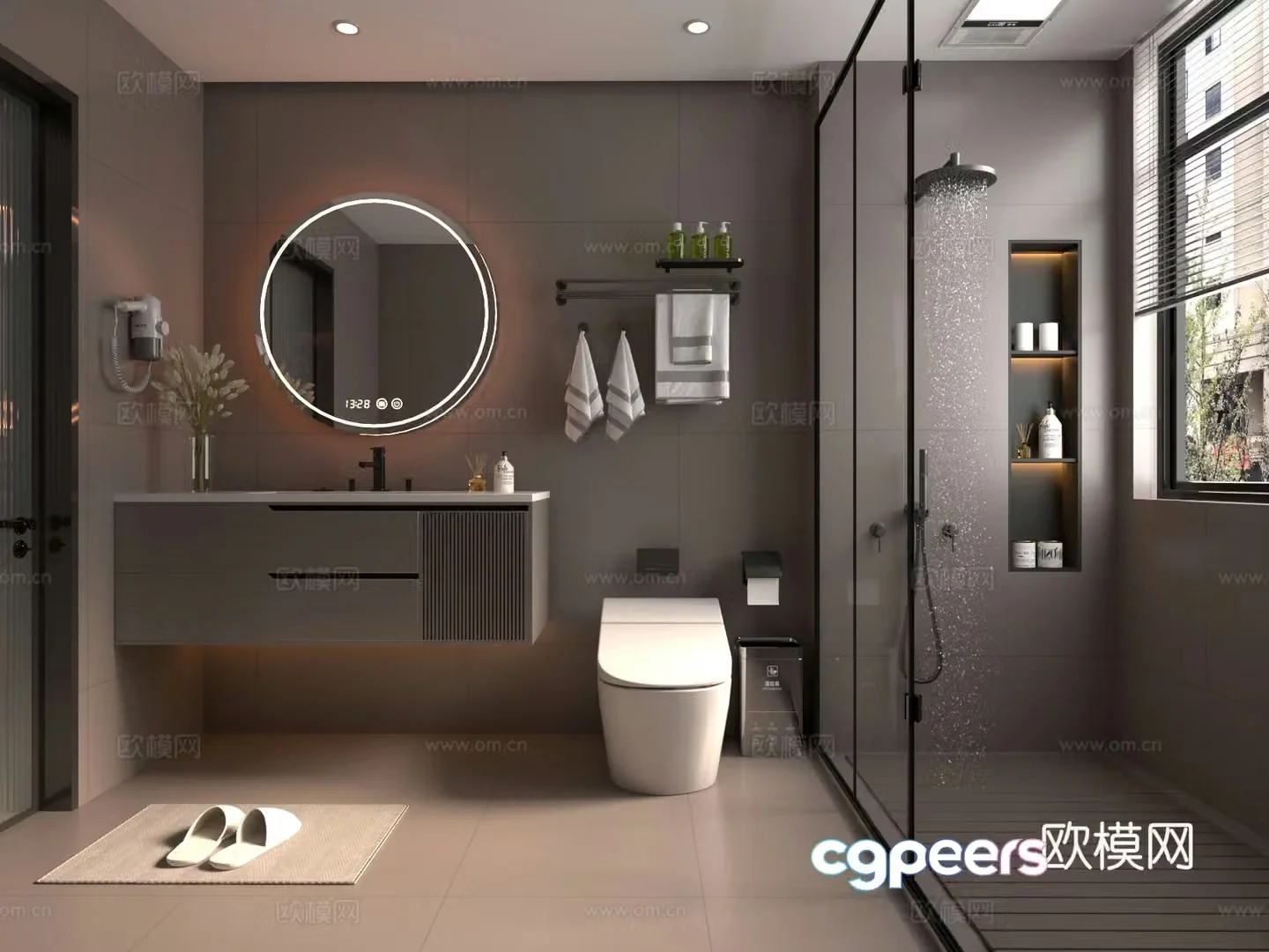 Modern bathroom bathroom 3d model