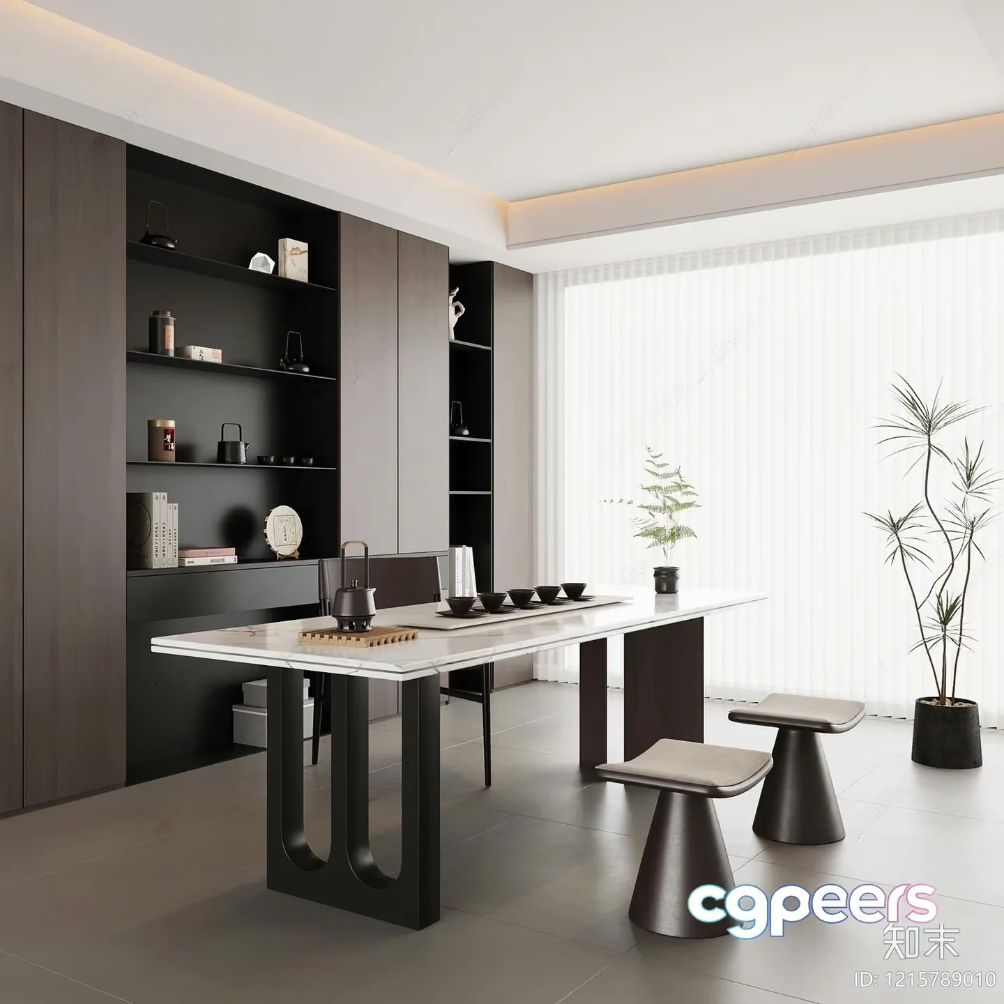 Modern Dining Room 3D Model – 15519 – VRAY Render