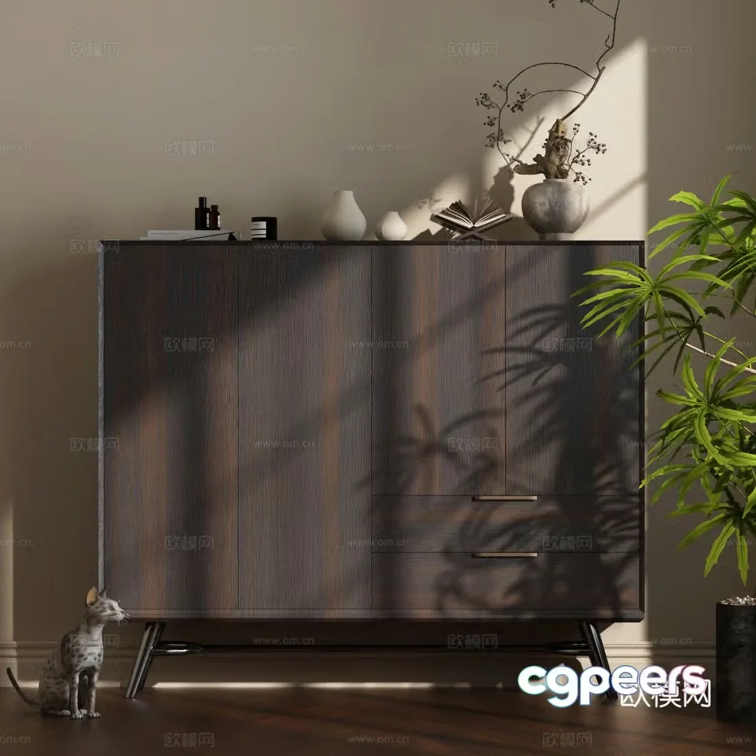 Modern side cabinet Modern decorative cabinet Modern chest of cabinet Modern Italian decorative cabinet Modern Italian side cabinet 3D model