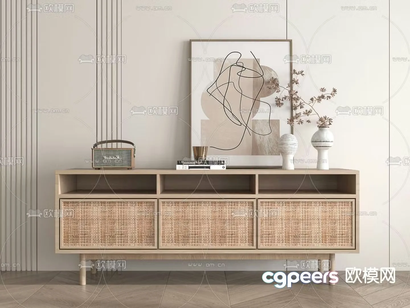Cabinet accessories ornaments 3D model