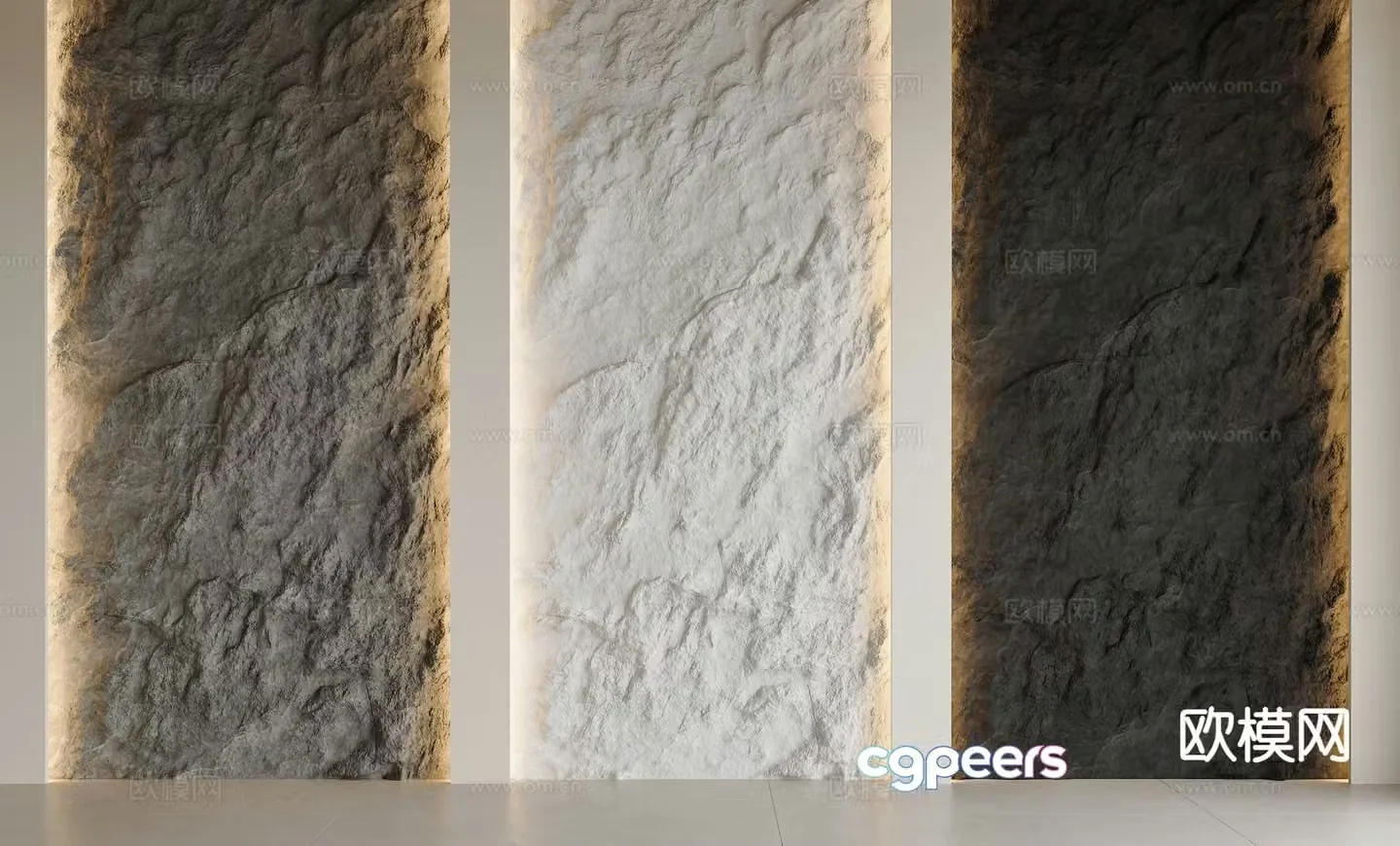 Stone background wall stone wall rock wall 3d model