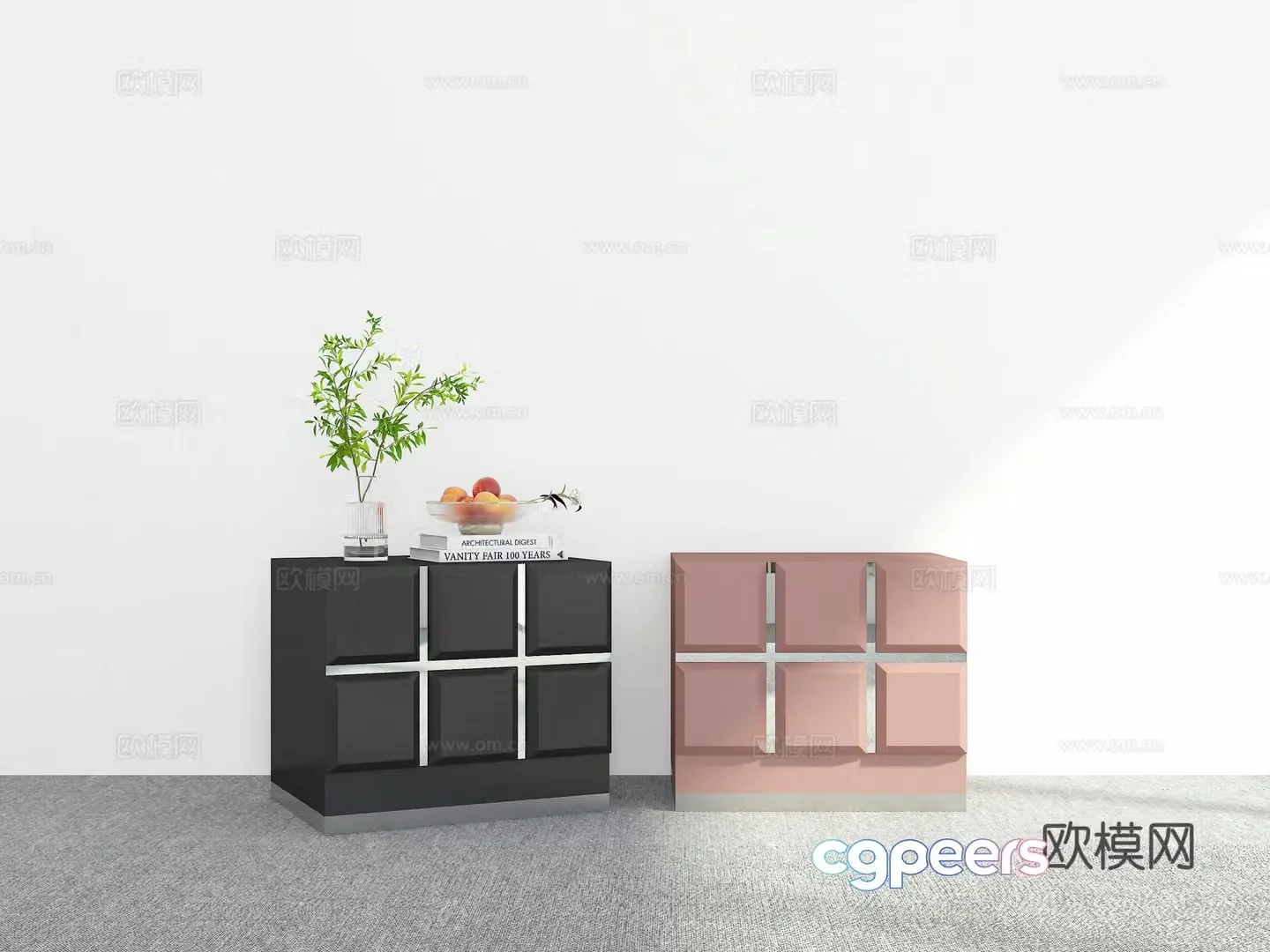 Modern night table 3d model
