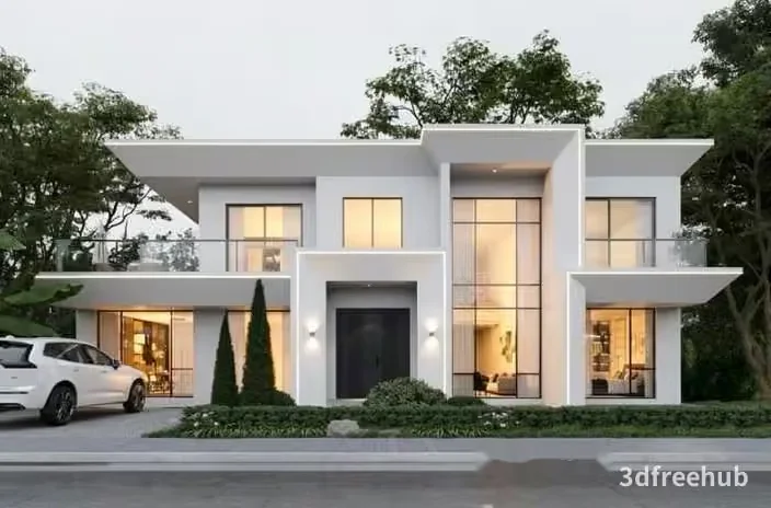 Modern White House 3D Model – 20856 – VRAY Render