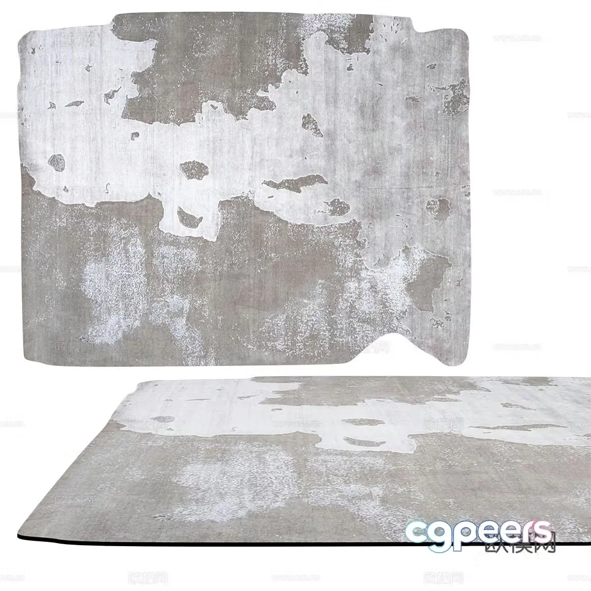 Modern minimalist carpet living room carpet special shaped carpet 3d model