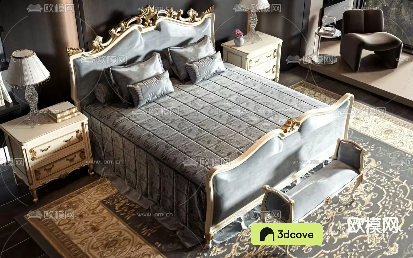 European double bed