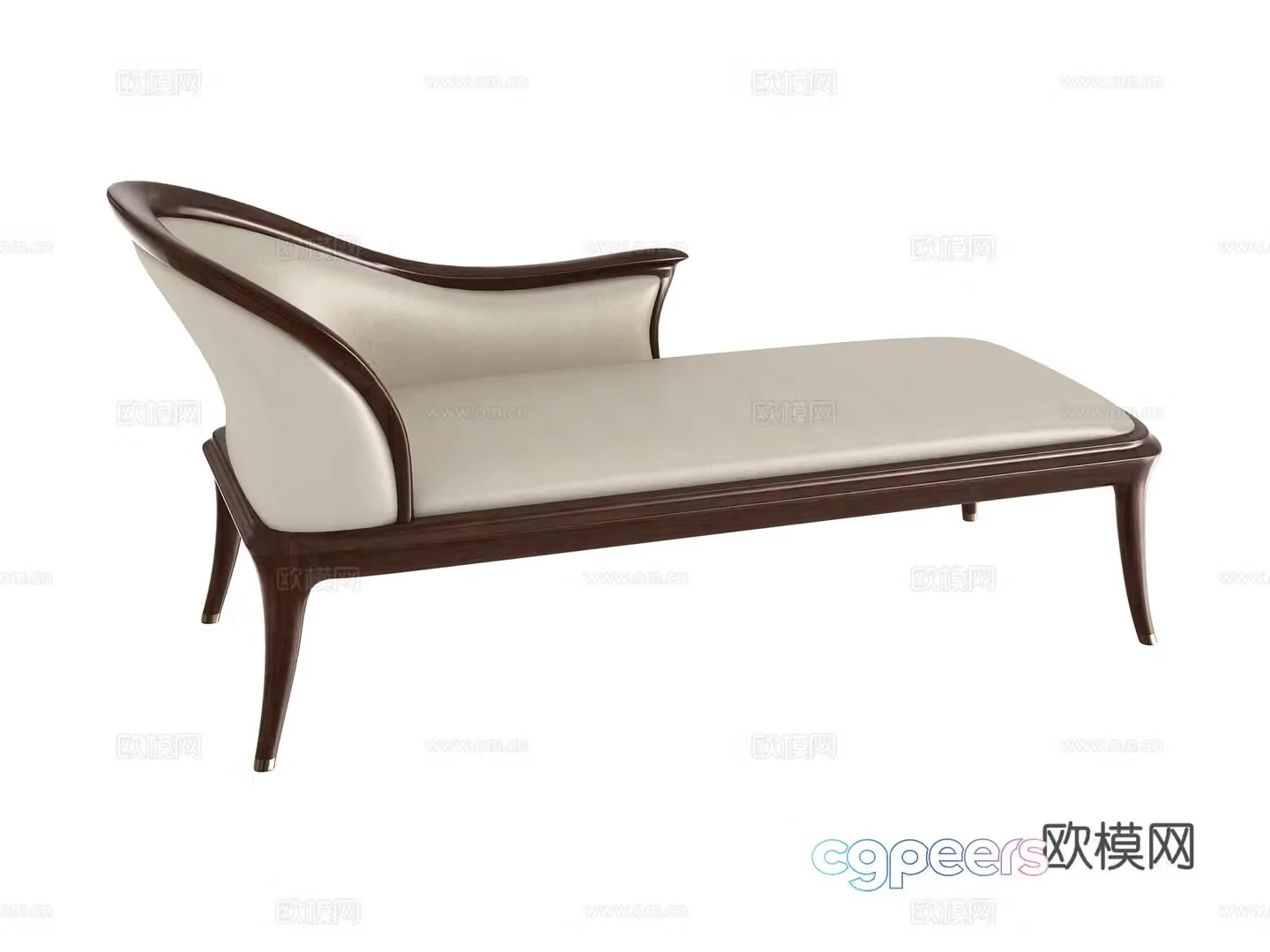 New Chinese style beauty step sofa chaise seat chaise longue 3d model