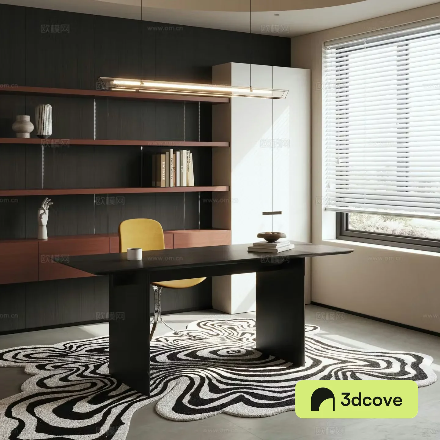 Modern minimalist study bedroom study open study villa study