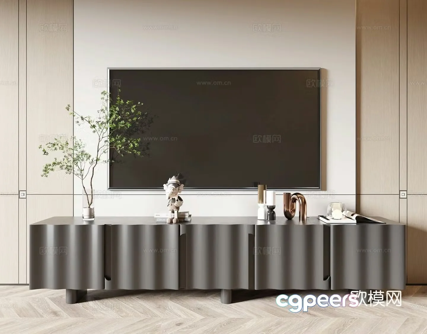 Modern TV cabinet 3d model