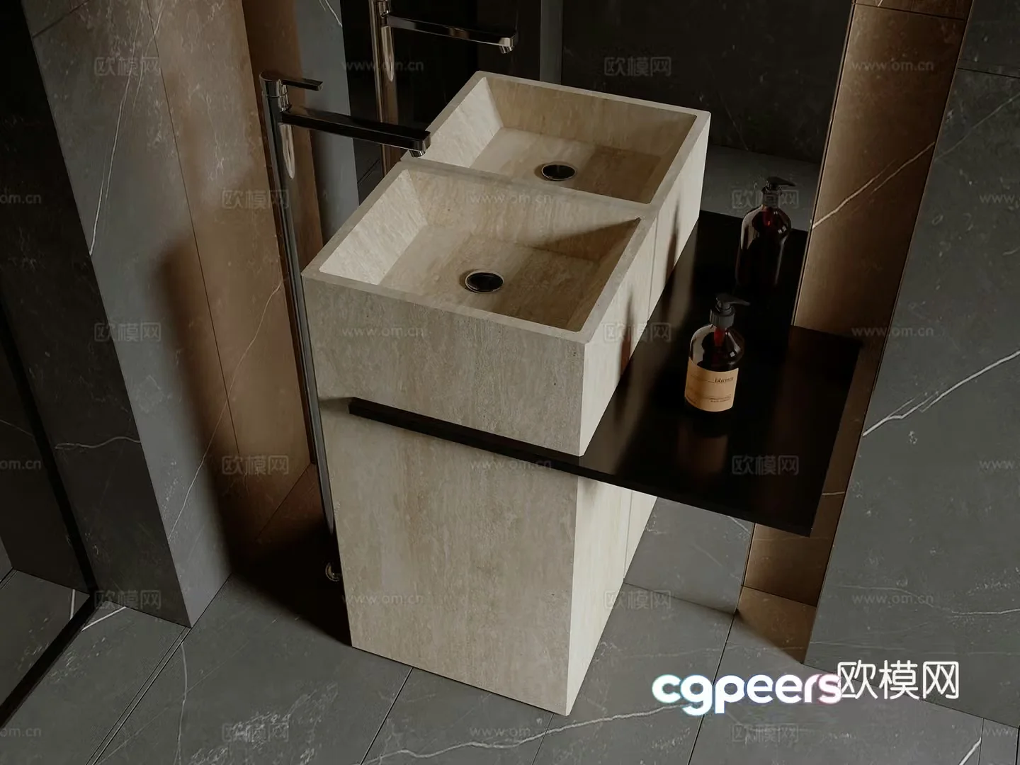 Modern minimalist handwashing 3D model