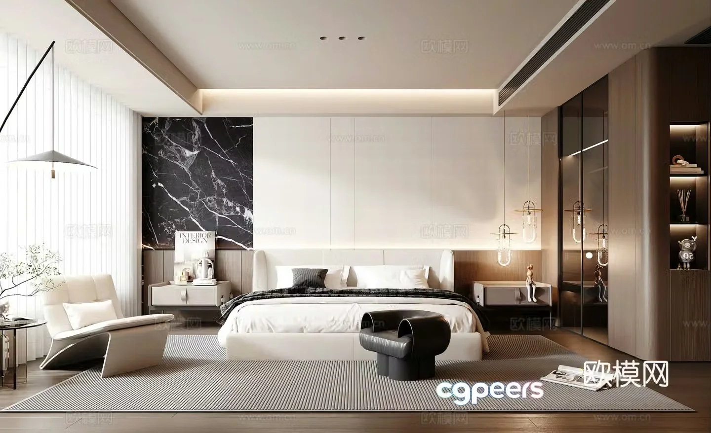Modern bedroom 3d model