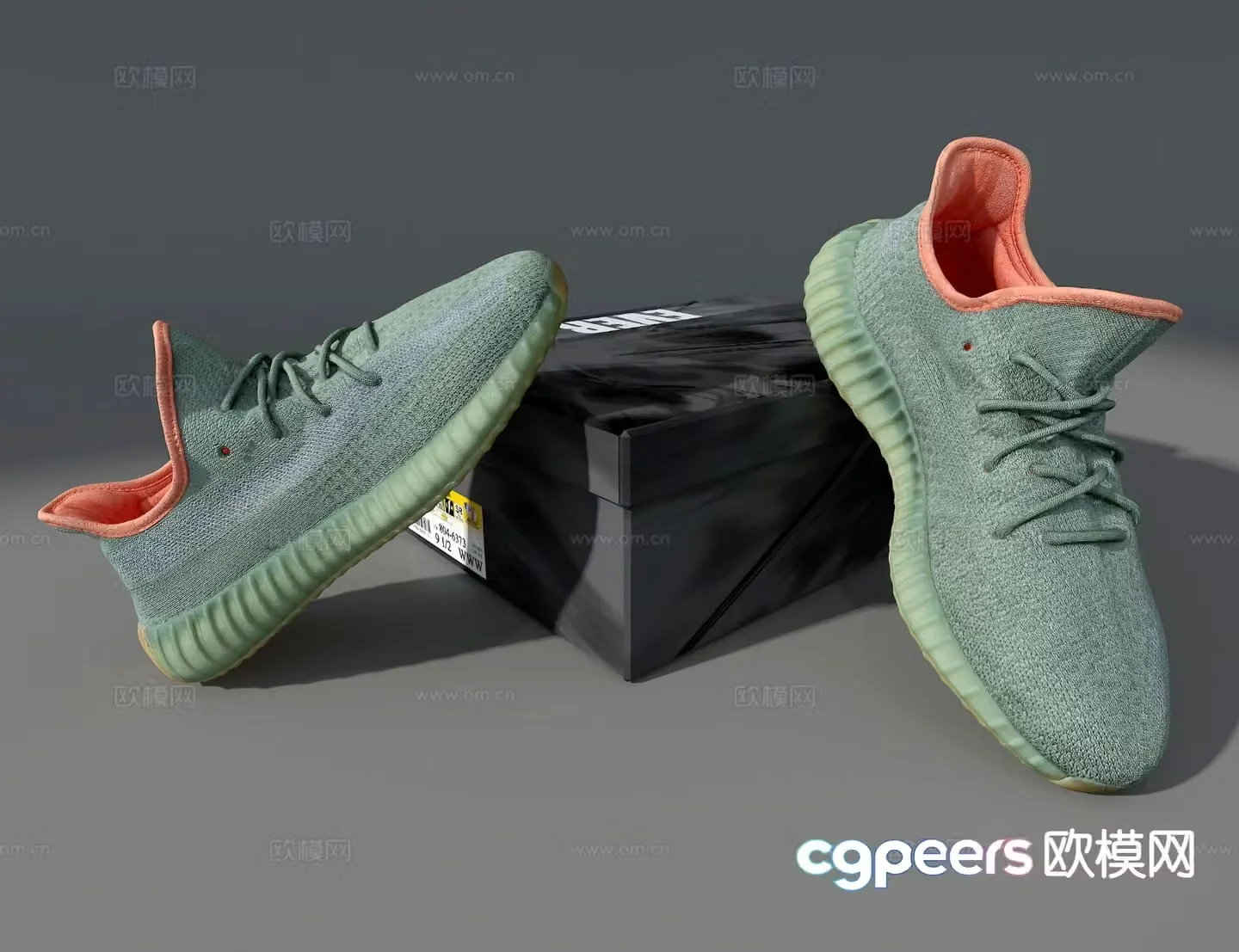 shoes coconut shoes shoe box 3d model