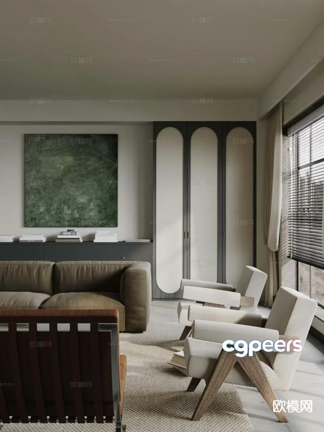 Modern sectional sofa 3d model