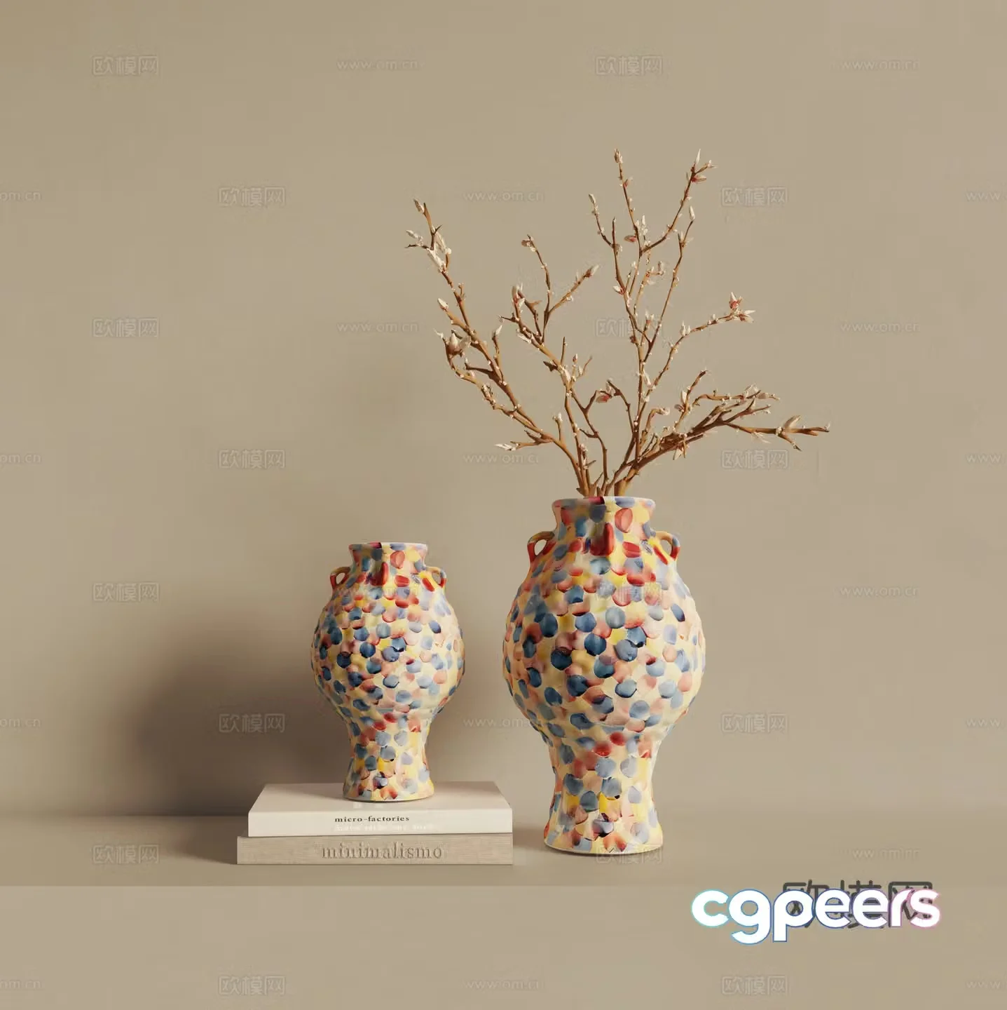 Vase Floral Ornament Plant Ornament 3D Model