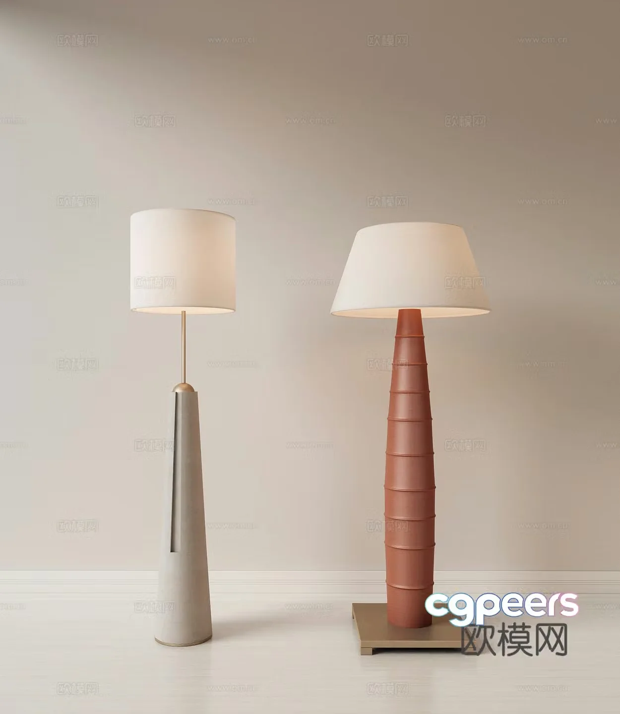 Italian floor lamp Study floor lamp Living room floor lamp Metal floor lamp Art floor lamp 3D model