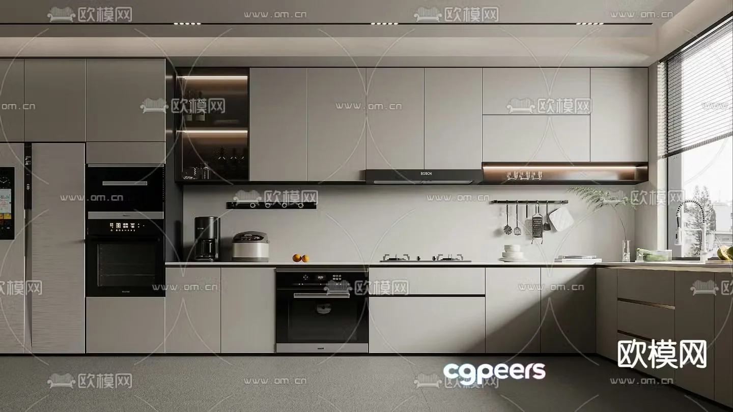 Modern kitchen 3d model