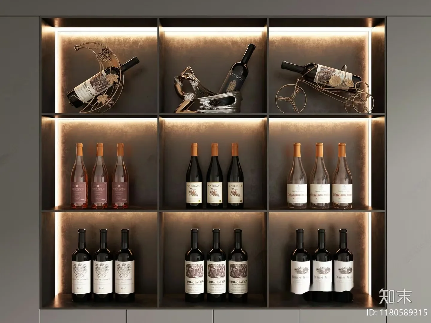Modern Wine Display 3D Model – 18818 – VRAY Render