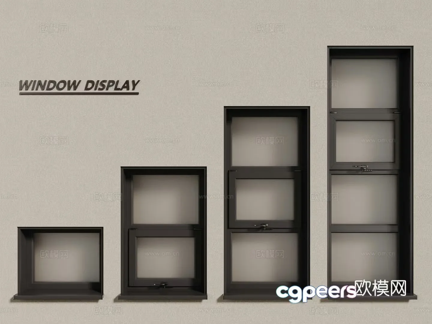 Modern windows aluminum alloy windows casement windows floor-to-ceiling windows 3d model