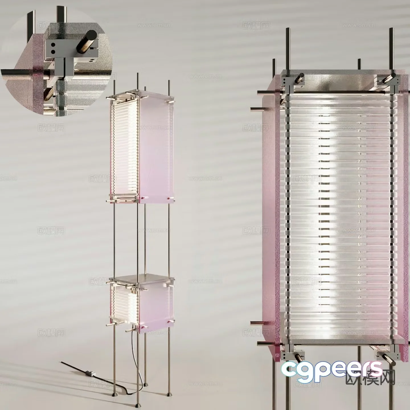 Light luxury floor lamp optical axis lamp 3d model