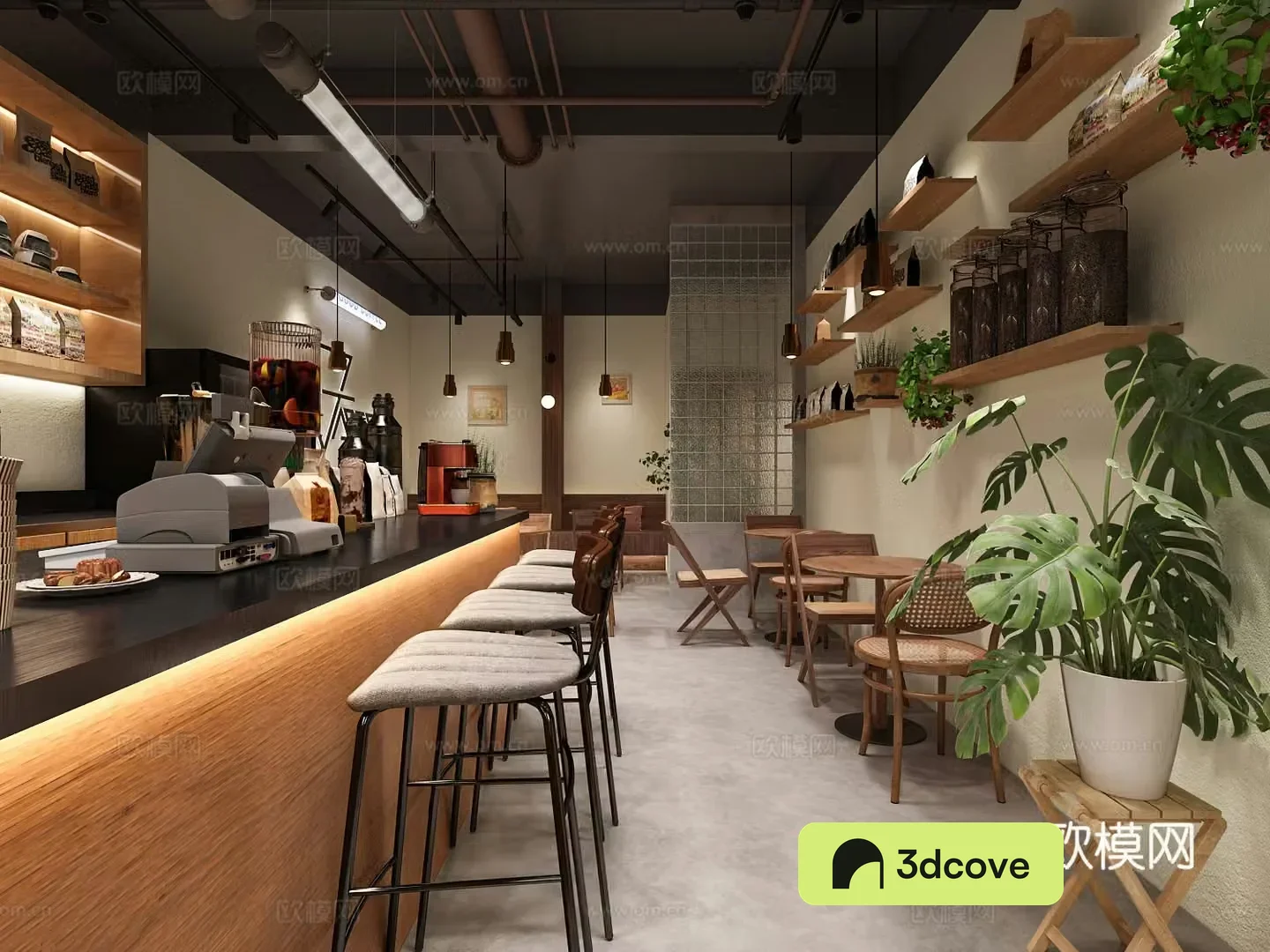 Modern American coffee shop