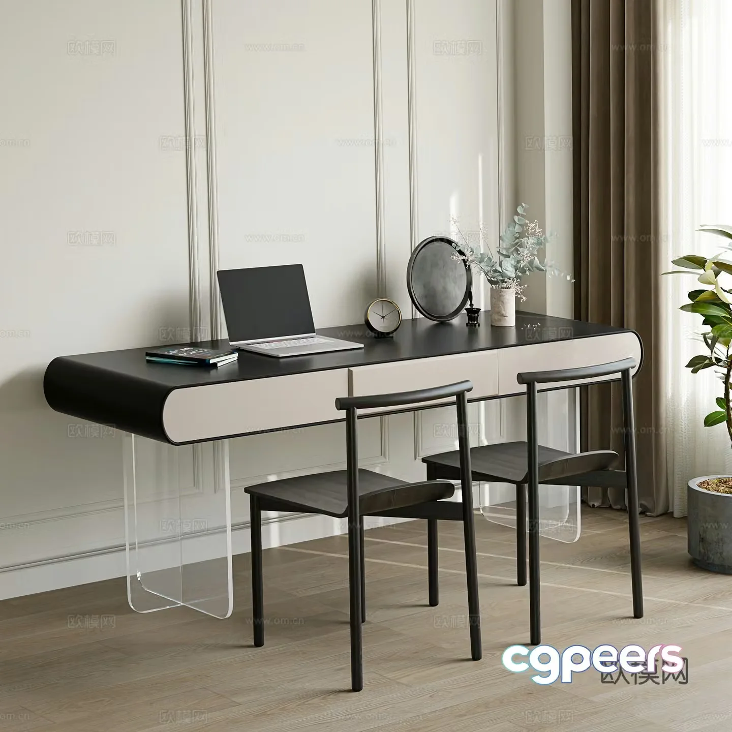 Modern desk chair desk chair chair 3d model