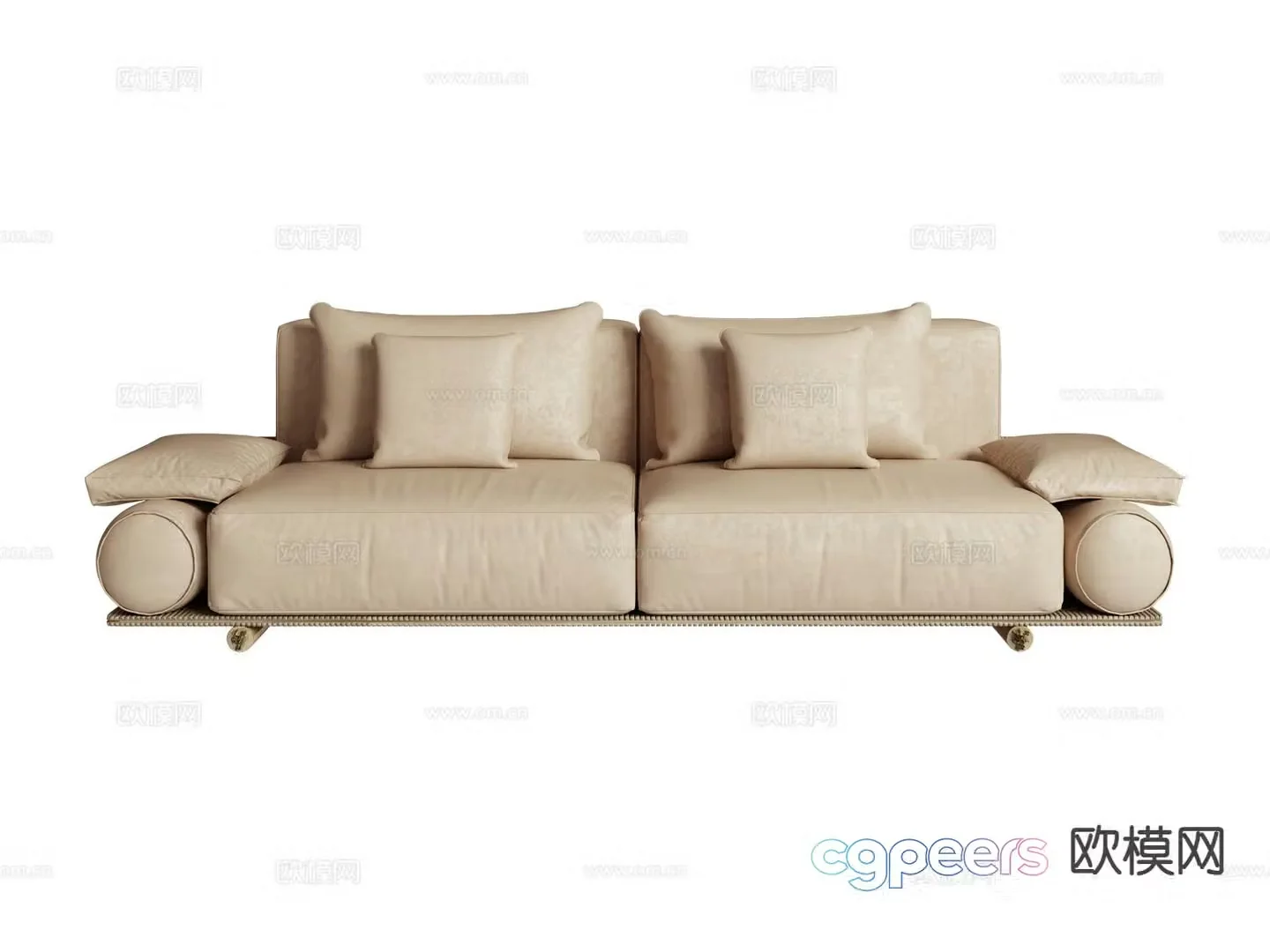visionnaire- loveseat leather sofa 3d model