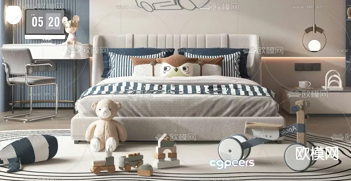 children’s bed child’s bed 3d model