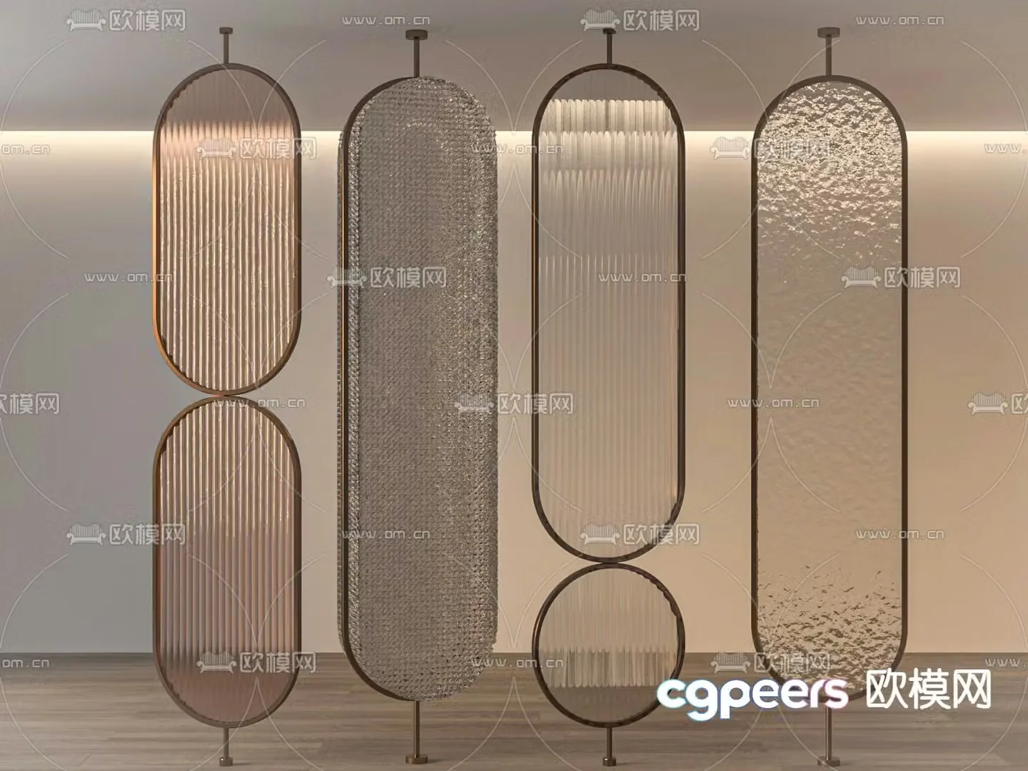 Glass partition Rotating partition 3d model