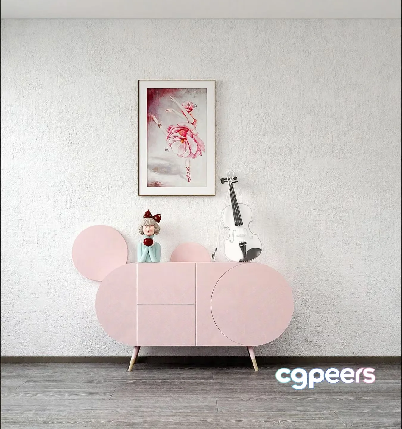Modern Pink Furniture 3D Model – 6714 – VRAY Render