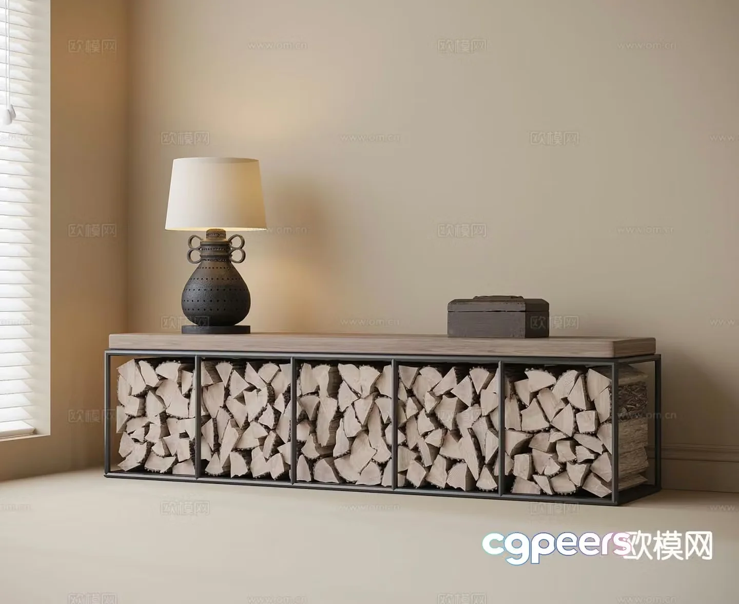 Wabi-sabi TV cabinet 3d model