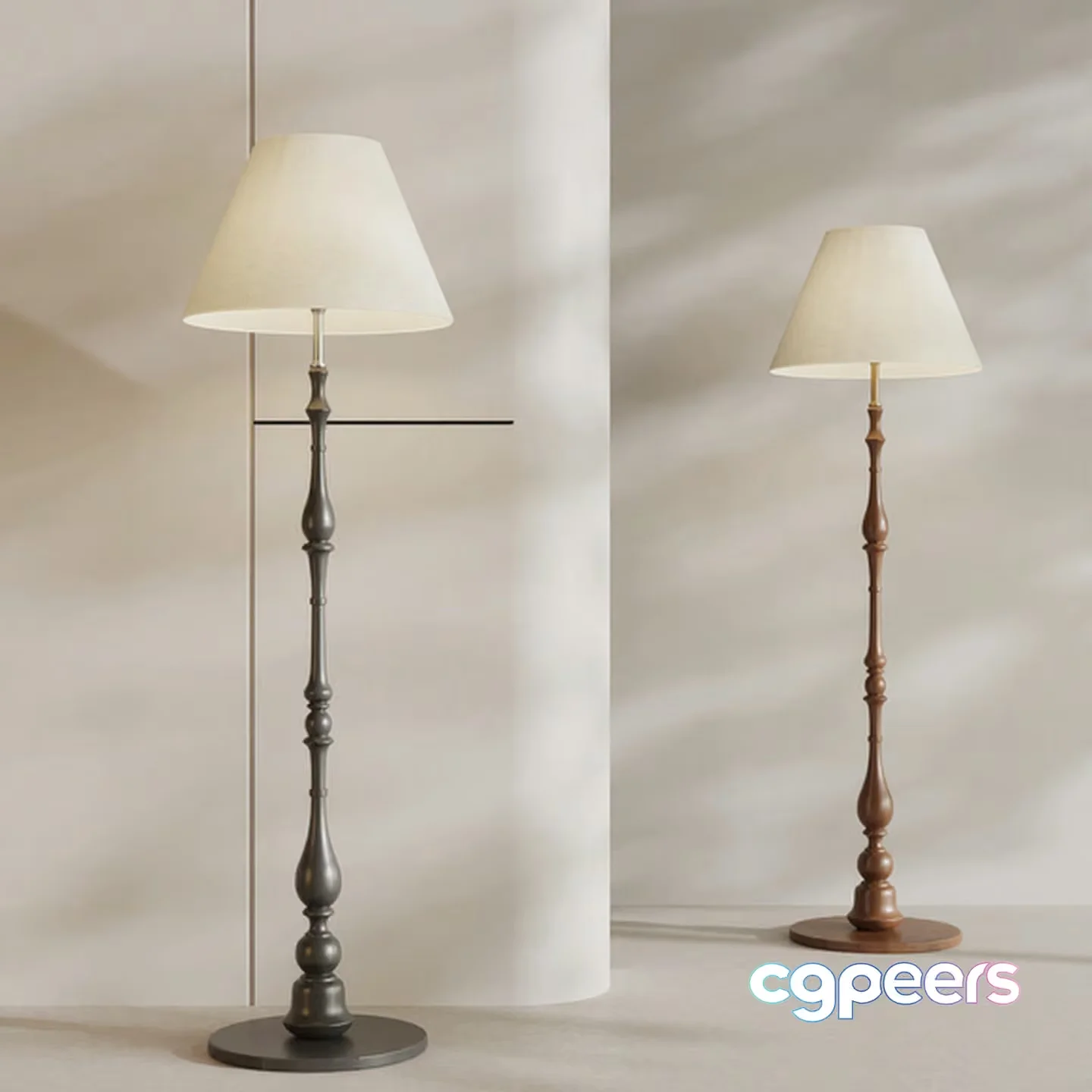 Modern Floor Lamps 3D Model – 8061 – VRAY Render
