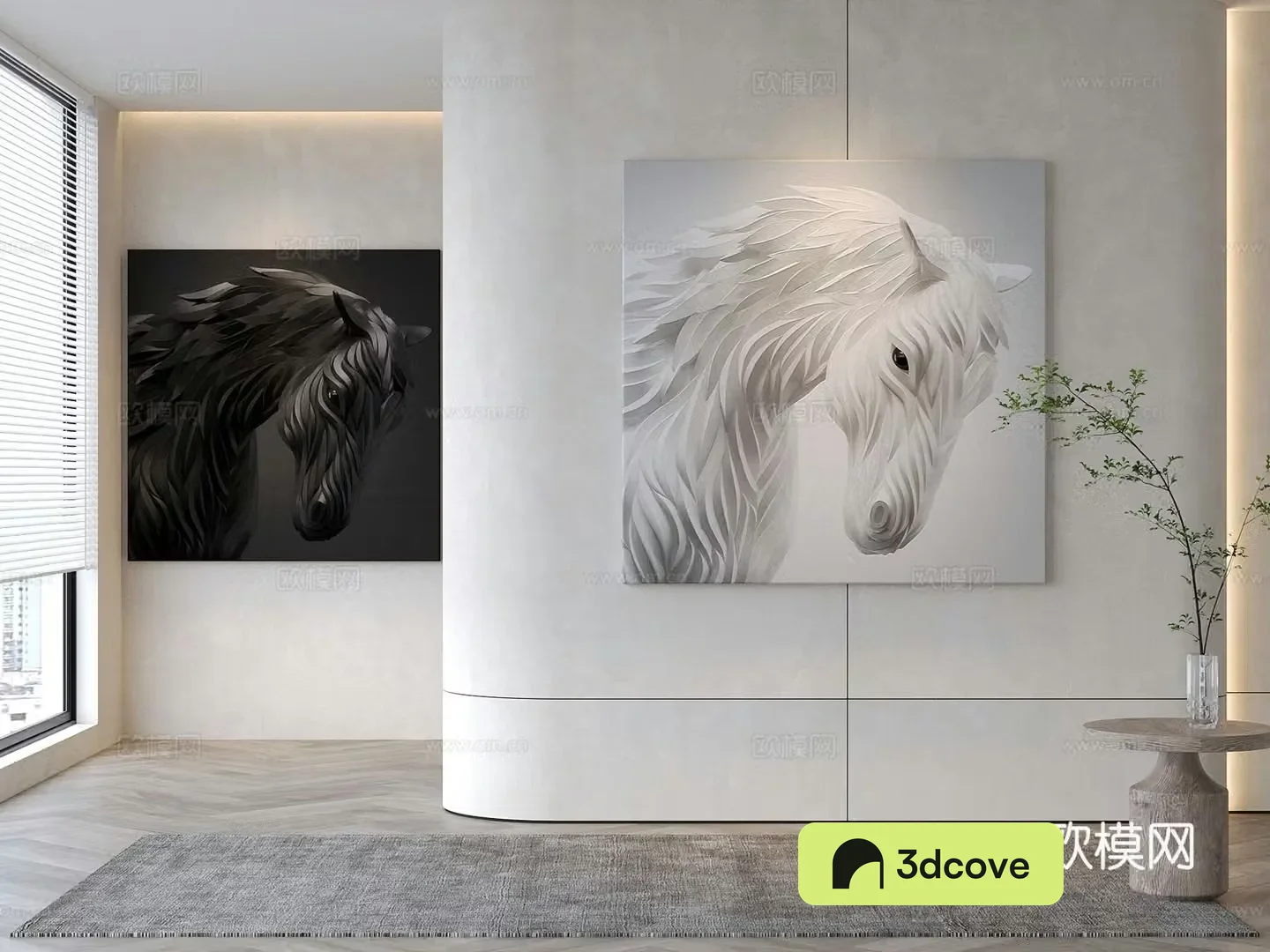 Modern decorative painting Animal hanging painting