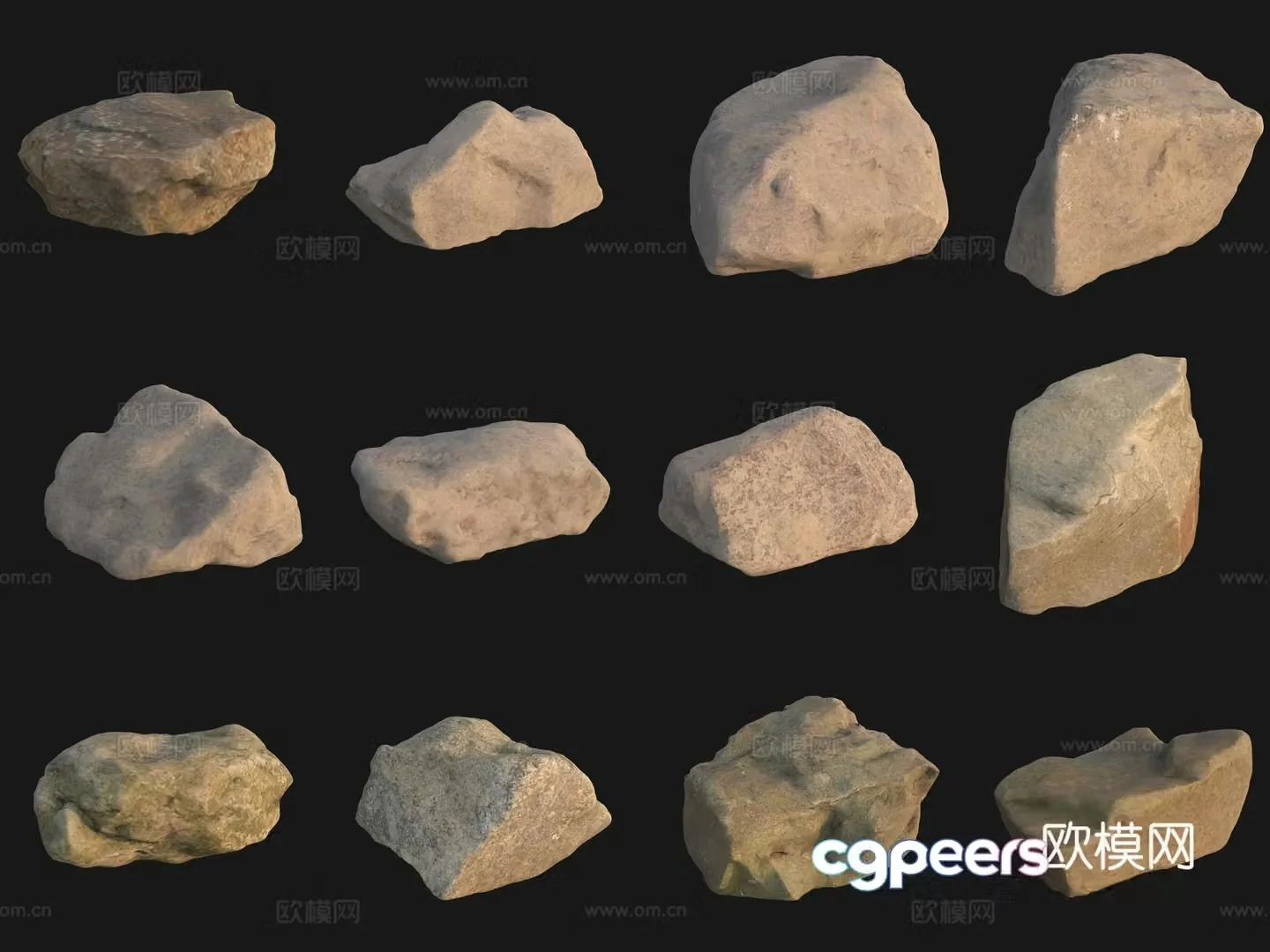Rock big stone 3d model