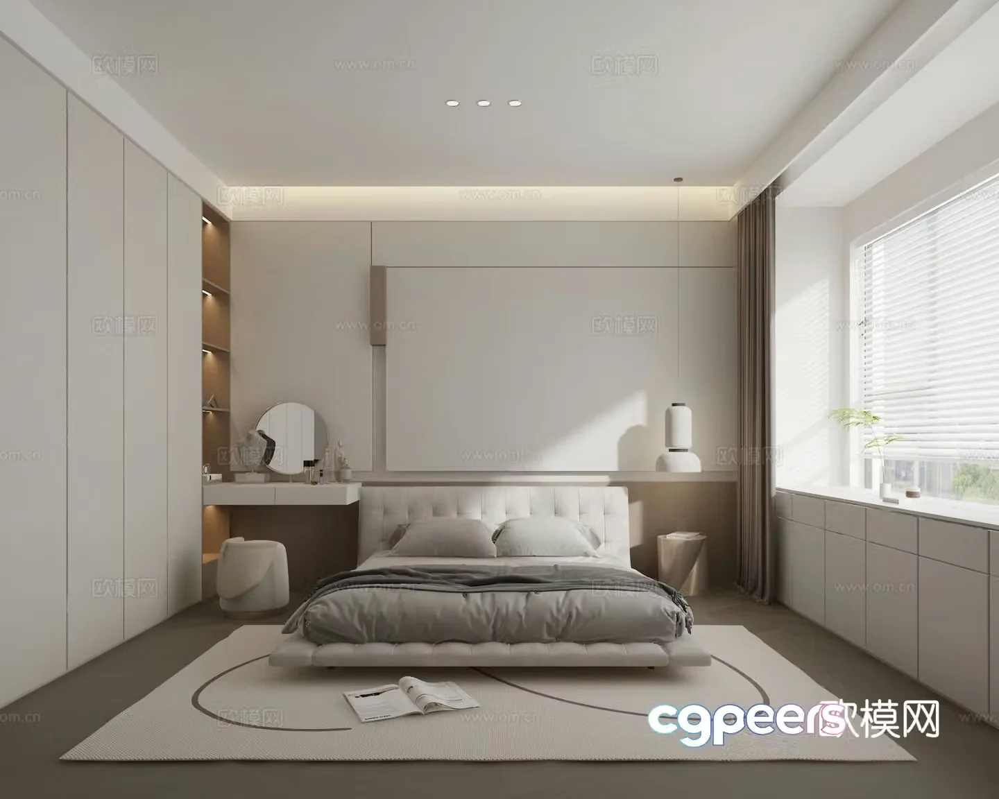 Modern bedroom master bedroom 3d model