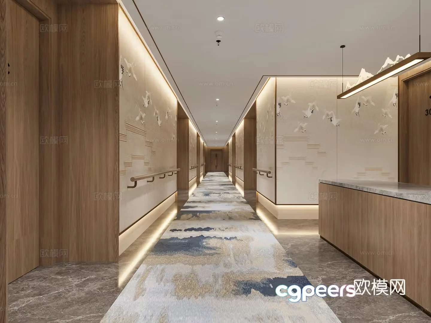 Corridor lecture hall 3d model