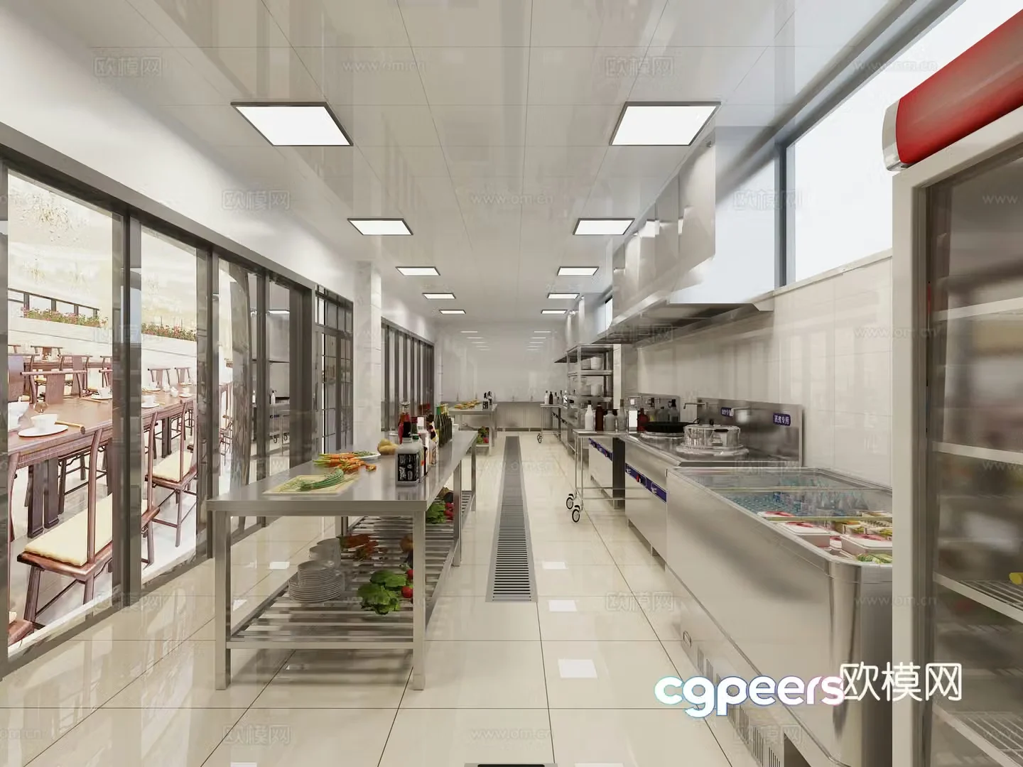 Canteen kitchen central kitchen 3D model