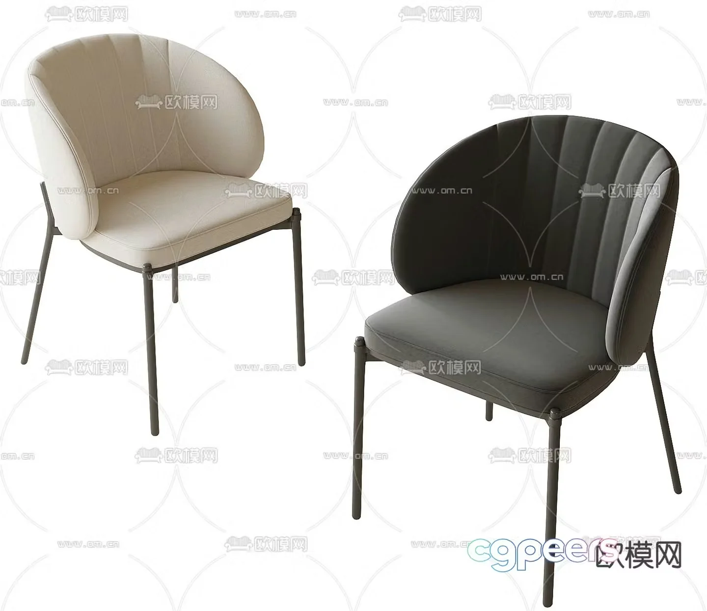 Modern chair dining chair 3d model