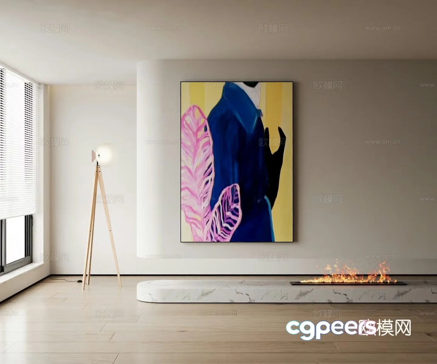 Modern decorative painting 3d model