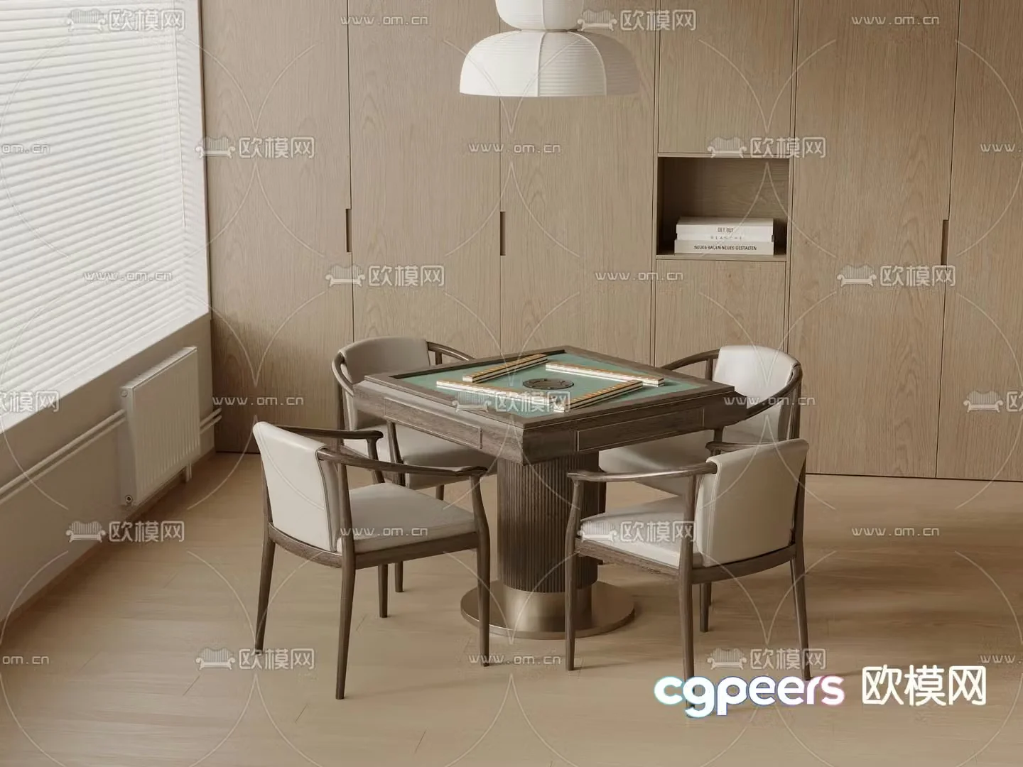 New Chinese style mahjong table 3d model