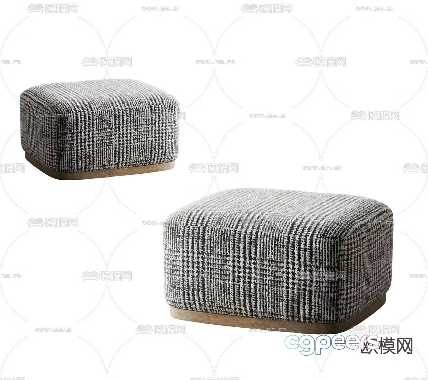Stool sofa stool shoe changing stool footrest 3D model
