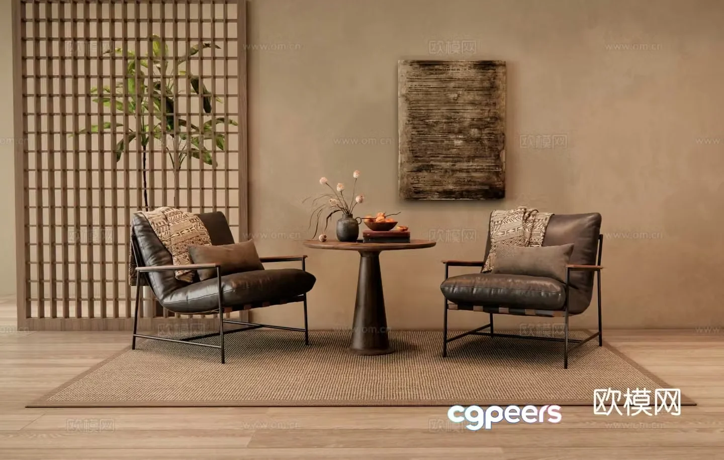 Medieval style leisure chair armchair 3d model