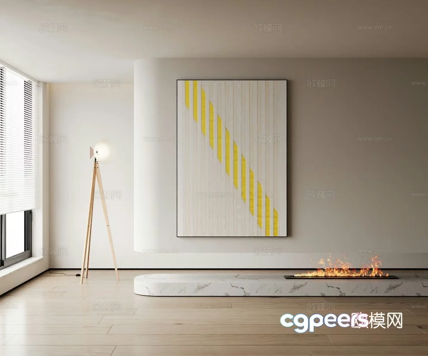 Modern decorative painting 3d model